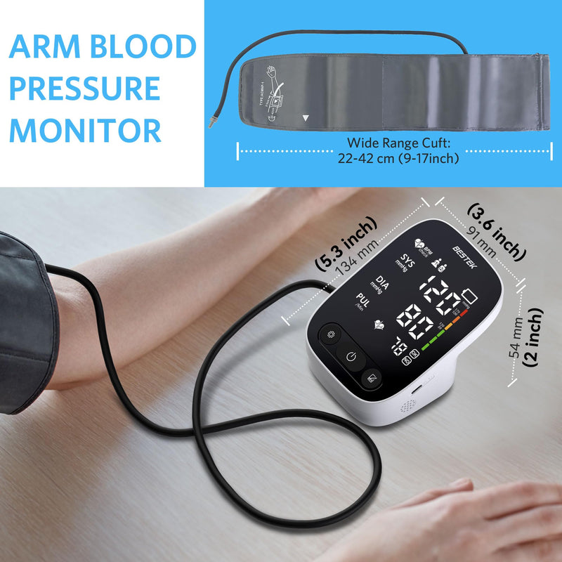 BESTEK Blood Pressure Monitor, Automatic Upper Arm BP Machine for Home Use 1 cuff