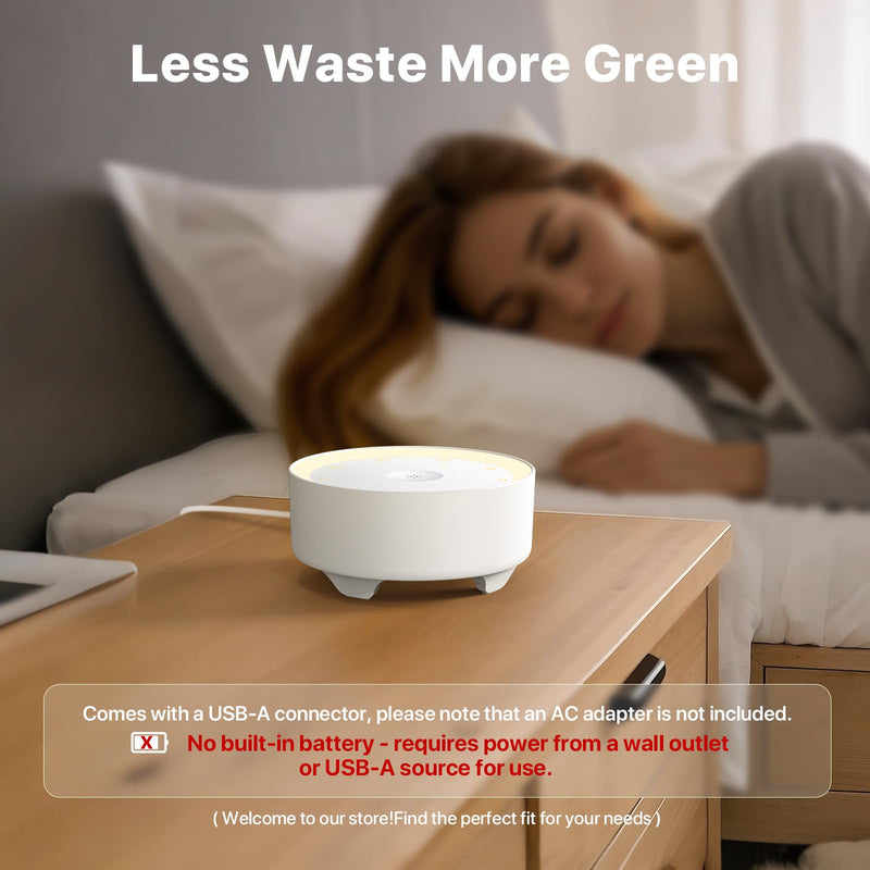 Kipcush Sound Machine & Night Light for Adults/Baby/Kid. White Noise Machine with Max 8H Timer & 20 Soothing Sleep Sounds. Small Size & Portable Design for Bedroom, Office, Travel. Favorites Buttons - BeesActive Australia