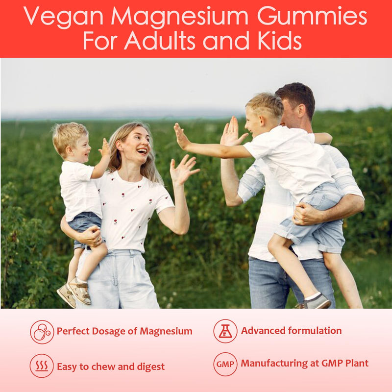 Magnesium Glycinate Gummies for Adults & Kids, 1000mg High Absorption Magnesium Complex Supplement, Sugar Free with Potassium,Vitamins for Calm, Sleep Supprt, Stress Relief, 90 Counts Strawberry 90 Count (Pack of 1)