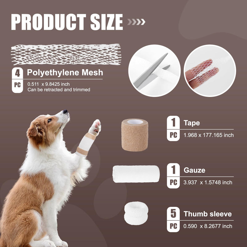 Dog Tail Protector Dog Ends Starter Pack Happy Tail Dressing Vet Wrap for Dog Cat Pet Animals - BeesActive Australia
