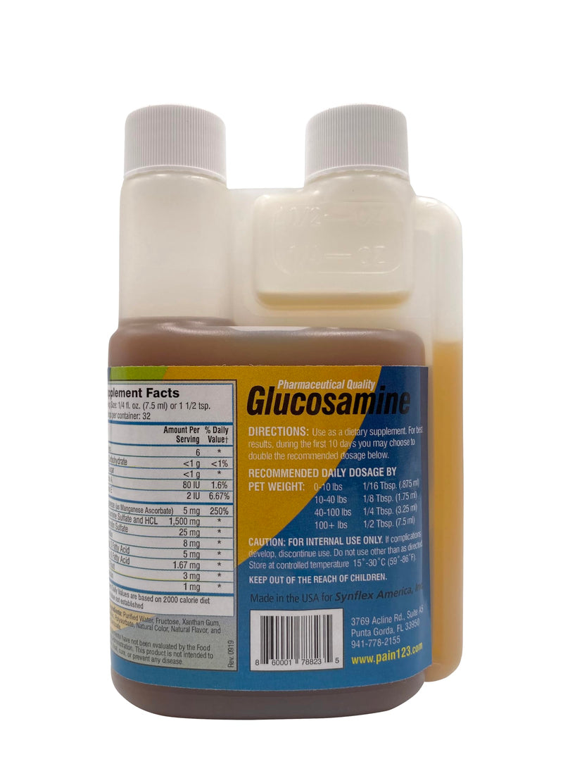 America Synflex for Pets - Liquid Glucosamine Joint Complex for Dogs, Cats - Senior Canine & Feline Chondroitin Juice Care Supplement - Helps Support Joint and Cartilage Health - Beef Flavor - PawsPlanet Australia