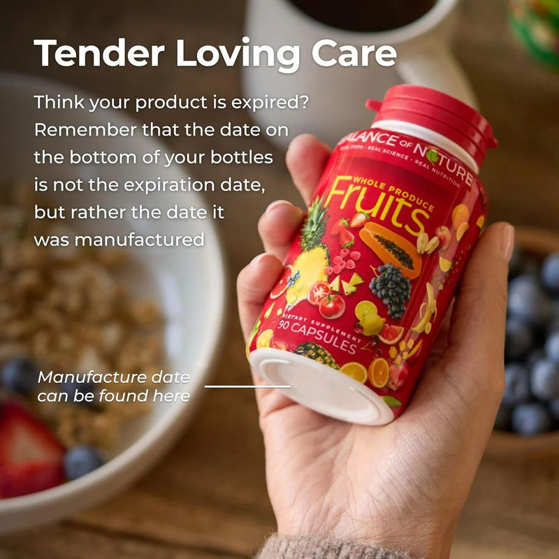 Balance of Nature Whole Fruits Superfood Supplement, 90 Servings | Made with Real Superfood Fruits to Deliver Daily Nutritional Support in a Convenient Capsule Form Every Day