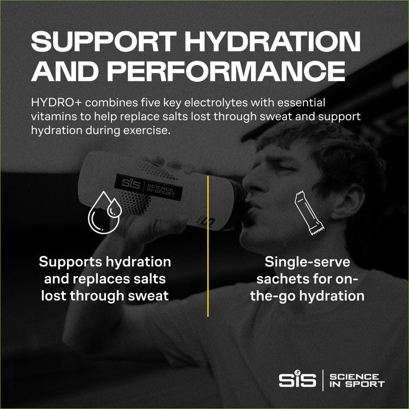 SiS Hydro+ - Scientifically-Formulated Electrolyte Drink Mix - Hydration Powder with Five Key Electrolytes - Vitamin C, Vitamin B6 & B12 - Single-Serve Satchets - Orange & Mango Flavor - 20 Count