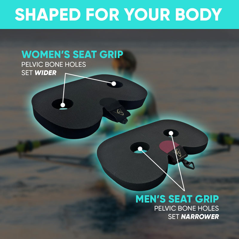 Godfrey Booster Rowing Boat Seat Pad for Men & Women - Anti-Slip Rower Pad for in-Boat, Concept2, Water Rowers & Rowing Machines Womens - Clip - BeesActive Australia
