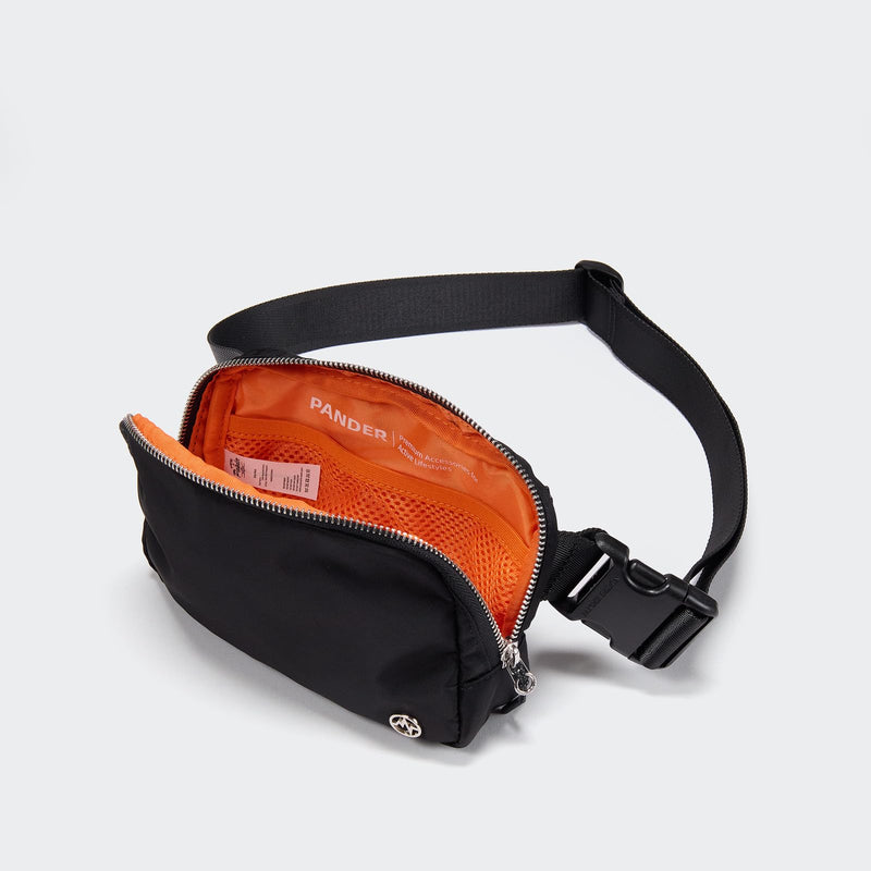 Pander Unisex Belt Bag Fanny Pack for Women with Adjustable Strap, Small Waist Pouch for Workout Running Traveling Hiking Black One Size