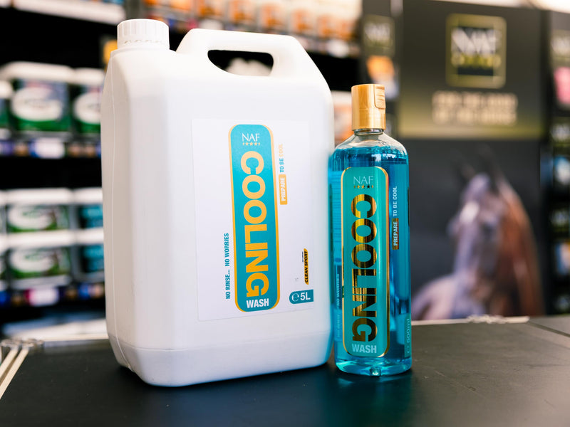 NAF Cooling Wash 500ml – No-Rinse Wash for Horses – Gently Cools, Refreshes & Revives After Exercise – With Peppermint & Spearmint Oils
