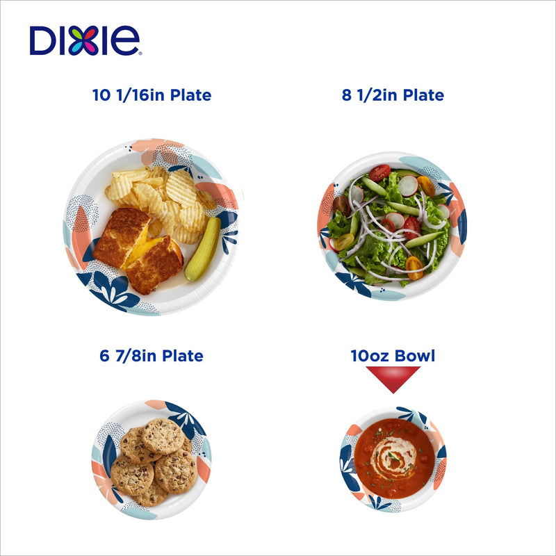 Dixie Small Paper Bowls, 10 Oz, 72 Count, Microwave-Safe, Soak-Proof, Disposable Bowls Great For Snacks, Dessert, And Light Lunch Meals Large - BeesActive Australia
