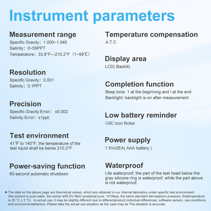 Digital Salinity Meter 3-in-1 Saltwater Tester – Specific Gravity, Salinity & Temperature Pen Hydrometer, High Accuracy Water Quality Tester for Aquarium, Marine, Pool, Hydroponics, Aquaculture
