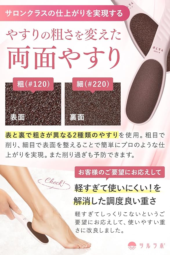 Heel Exfoliating [Dermatologist Co-operation] Coarse/Fine Double-Sided Heel File Exfoliating Pumice Stone Foot Care Vine Lab (Beige) - BeesActive Australia