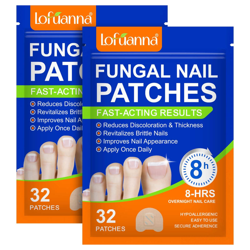 Toenail Treatment Extra Strength - 32 Pcs Nighttime Nail Patches, Overnight Toe Nail Treatments for Damaged Nails Foot Nails Repair and Care, 8-Hour Restores Healthy Appearance (2PCS) 2PCS - BeesActive Australia