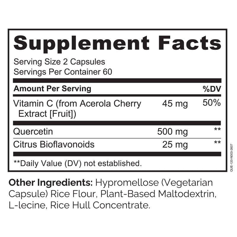NATURELO Quercetin Citrus Bioflavonoid Complex - 120 Vegetarian Capsules | With enhanced absorption, immune support supplement, support immune function, antioxidant support Unflavored 120 Count (Pack of 1)