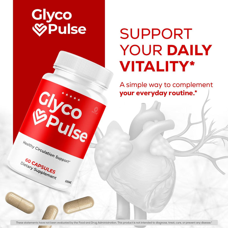 (3 Pack) Glyco Pulse Capsules - Official GlycoPulse Pills Advanced Premium Formula Support Maximum Strength, All Natural Ingredients Vitamins for Overall Health & Wellness, 180 Capsules for 3 Months