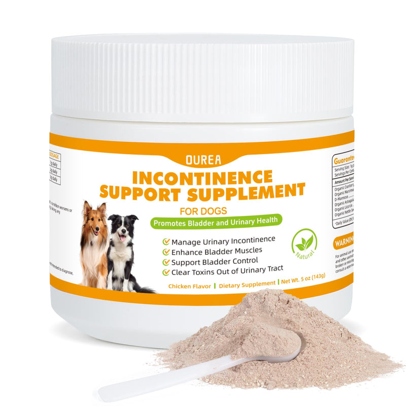 Dog Incontinence Support, Powerful Herbal Blend for Dog Bladder Control, Bladder Health, Manages Urinary Leaks, Human-Grade Ingredients Dog Incontinence Products, Marshmallow, Astragalus, Licorice