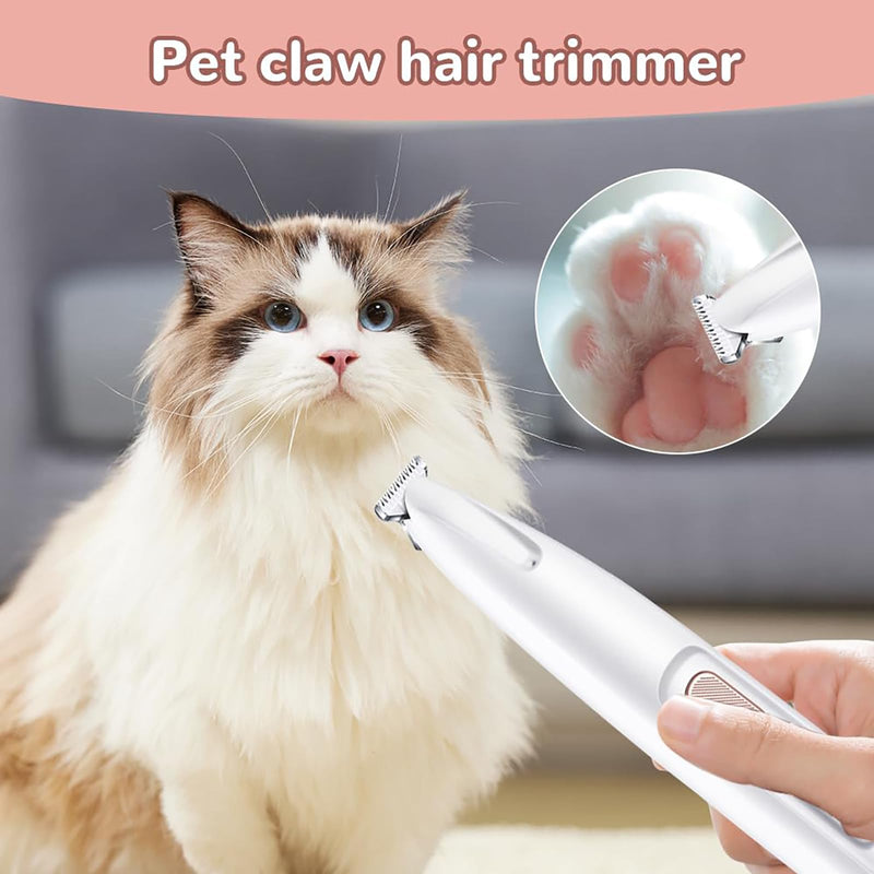 Dog clipper quiet, dog hair clipper, paw trimmer with LED light, waterproof paw razor, USB rechargeable dog clipper, professional claw grinder - BeesActive Australia