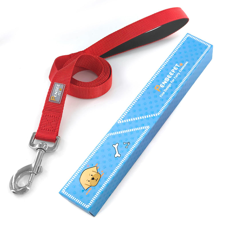 Basic Dog Leashes 6 FT Padded Handle Nylon Dogs Leashes for Large Dogs Red Large : 1" x 6 FT - BeesActive Australia