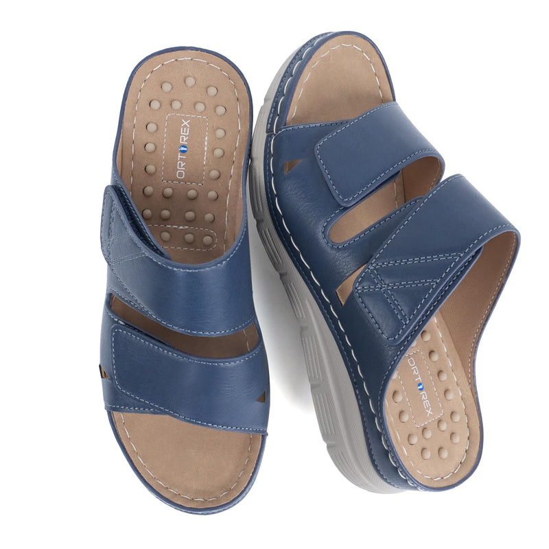 Ortho+rest Women Arch Support Slides Orthotic Walking Sandals Orthopedic Sandals 6 Navy