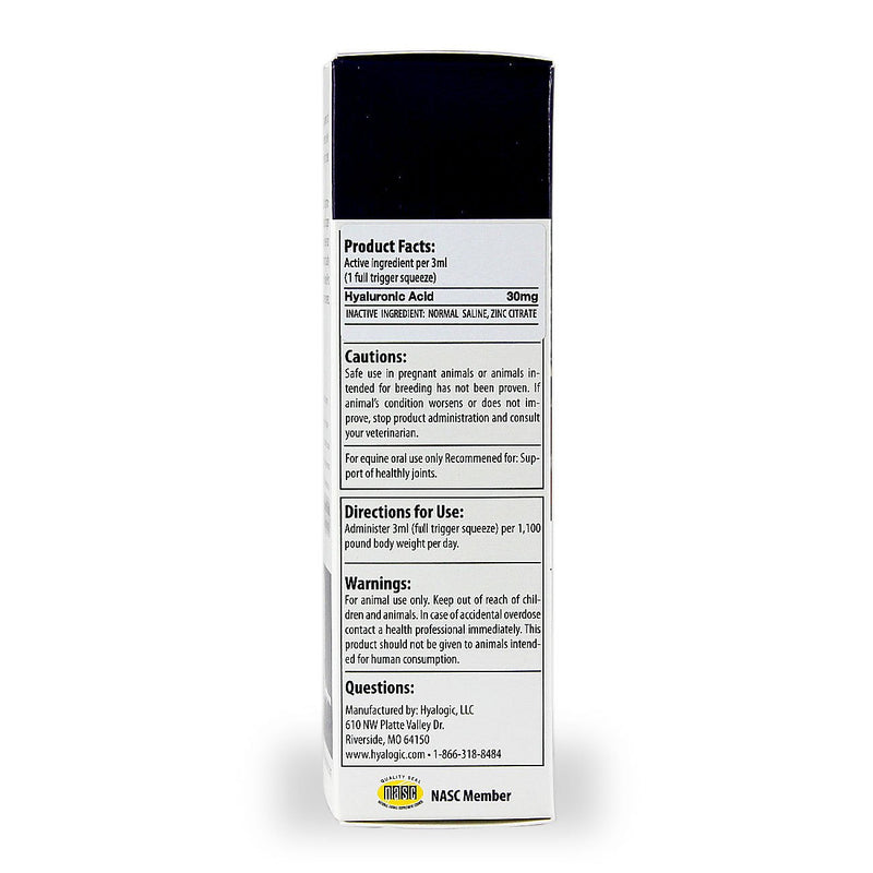 Hyalogic Hyaluronic Acid for Horses 30 Day Supply for Joint Health - Easy Oral Tip Dispenser - Liquid HA for Equine Joints & Cartilage Support Supplement - Hyalun Pro Equine Supplies - 3 oz / 90 ml - BeesActive Australia