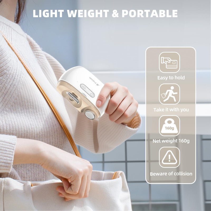 Electric Nail Clipper, Electric Nail Trimmer Suitable for Children, Adults, and Elderly, Automatic Nail Clipper with 2 Adjustable Speeds, Nail Clippers with LED Light and Chip Storage Box Beige