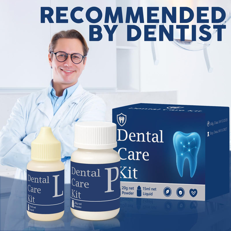 Zinc Oxide Eugenol Dental Cement Tooth Repair kit for Broken Teeth, Temporary Filling for Crowns, Tooth Filler, Cavity Filler for Teeth - BeesActive Australia
