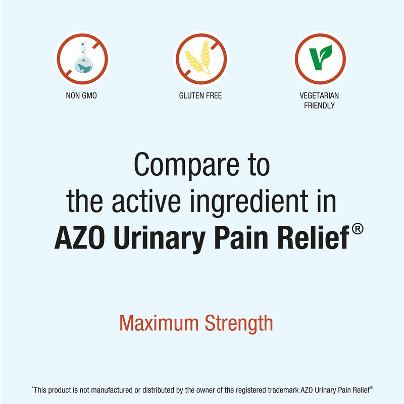 Puregen Labs Urinary Pain Relief | Phenazopyridine HCl 99.5mg Tablets | Maximum Strength OTC for Fast Relief of UTI Pain, Burning and Bladder discomfort – 72 Count Tablets - BeesActive Australia