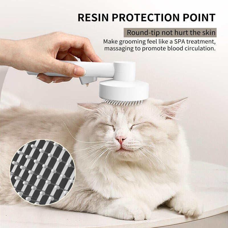 Cat Brush with One-click Cleaning Button, Cat Brush For Shedding to Remove Loose Fur, Pet Brush for Grooming and Massage.(Gray) Gray - BeesActive Australia