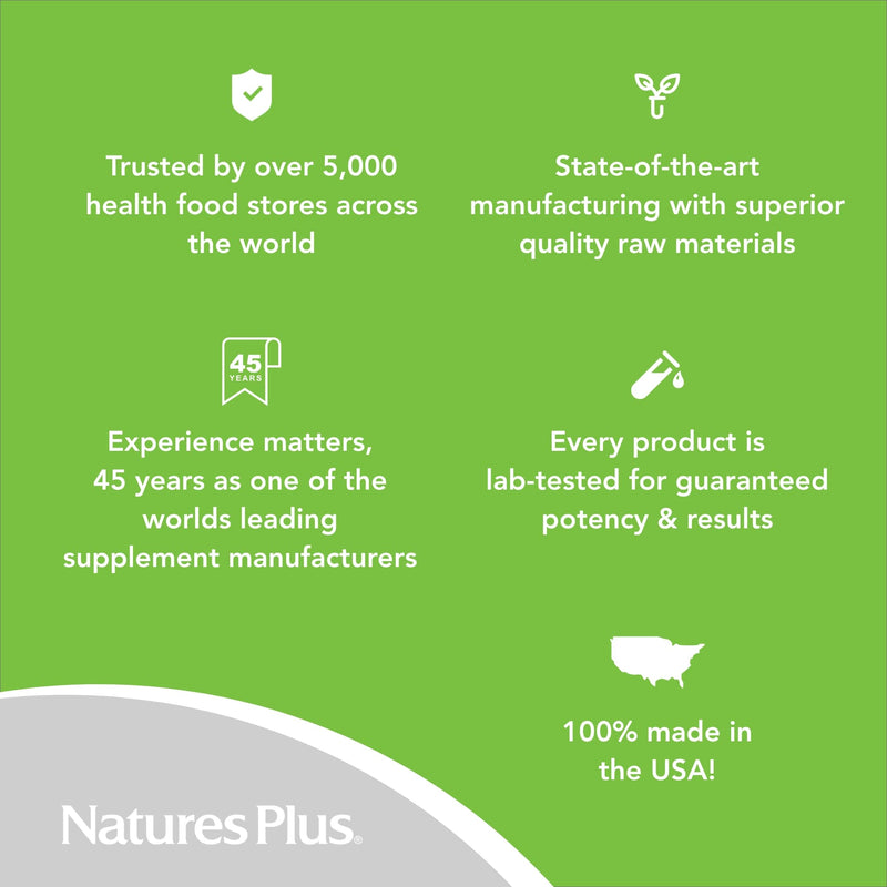 NaturesPlus Mega Zinc 100 mg Sustained Release - 90 Tablets - Vegetarian, Gluten Free - 90 Servings