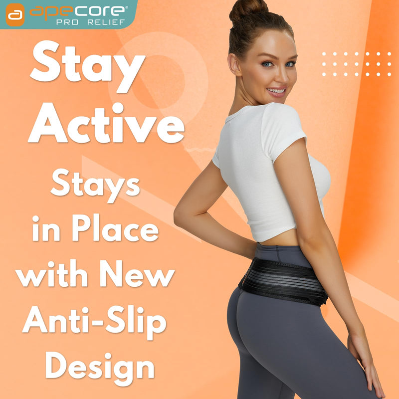 Sacroiliac SI Joint Hip Belt for Women and Men That Alleviates Sciatic, Pelvic, Lower Back, Leg and Sacral Nerve Pain Caused by Si Joint Dysfunction. Si Belt Hip Brace Support (Regular) Grey REGULAR (Hip Size 32”-47” inch) - BeesActive Australia
