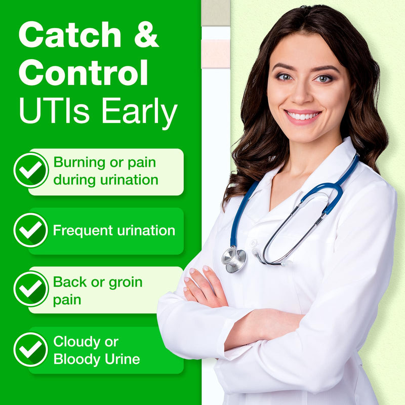 Easy@Home 25 Individual Pouch Urinary Tract Infection Test Strips, UTI Urine Testing Kit for Urinalysis and Detection of Leukocytes and Nitrites (UTIPOUCH-25P) 25 Count (Pack of 1) - BeesActive Australia