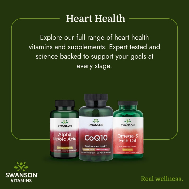 Swanson CoQ10 Cardiovascular & Cellular Energy, 200 mg, 90 Vegan Capsules | For Heart-Health-Conscious Adults Seeking Antioxidant Support, Enhances Cellular Energy and Physical Performance, Non-GMO 90 Count (Pack of 1)