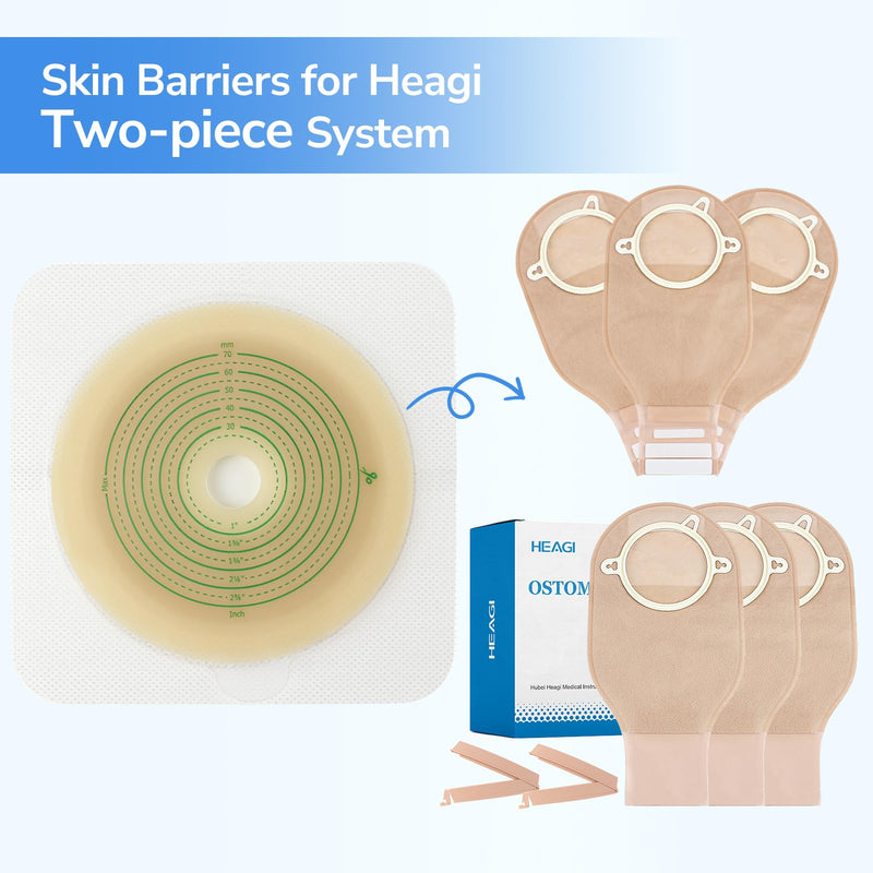 10pcs Skin Barrier with Non-Woven Border for Two Piece Colostomy Bags, Cut-to-Fit, 70mm Max - BeesActive Australia