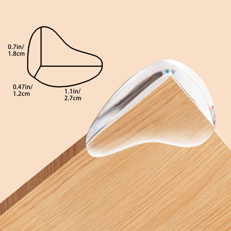 Baby Corner Protector Corner Protector Baby Furniture Corner Protection Transparent Cover Sharp Furniture and Table Top Edges with Adhesive 10 Pack 10pack-drop-shaped - BeesActive Australia