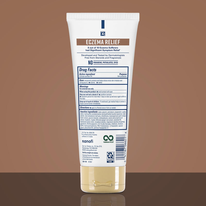 Gold Bond Medicated Eczema Relief Skin Protectant Cream, 8 oz., Gold Bond Lotion With 2% Colloidal Oatmeal 8 Ounce