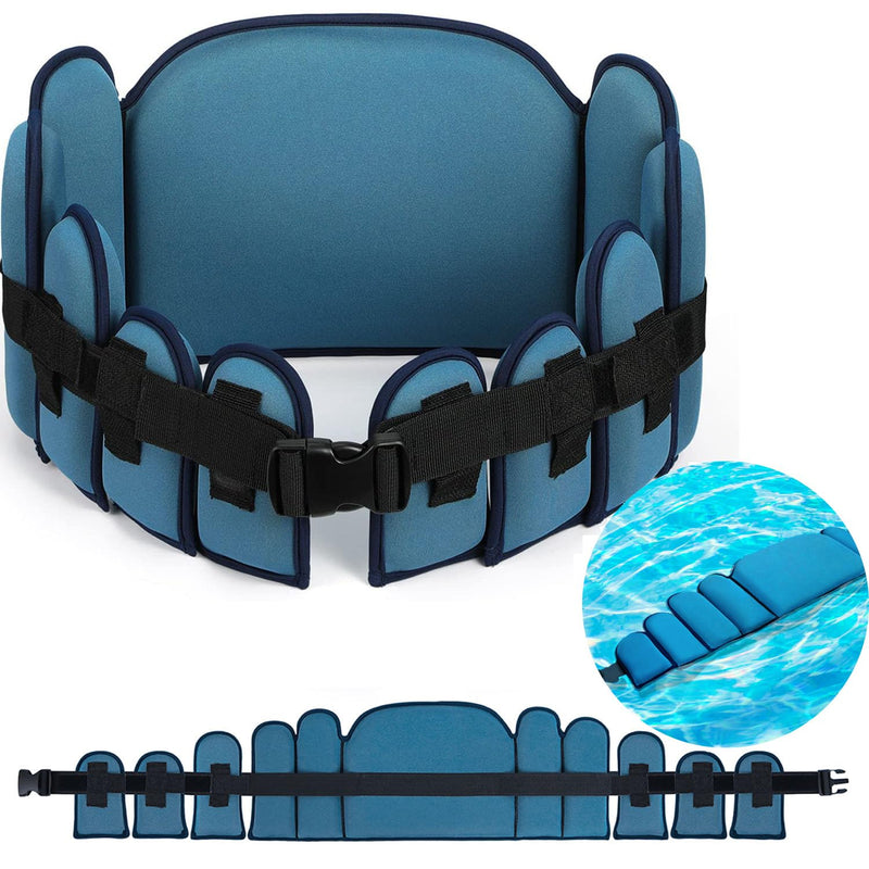 Sportneer Aqua Belt Water Aerobics Equipment: Swimming Belt Pool Exercise Equipment for Adults Aqua Float Belts with Adjustable Foam Blocks for Aquatic Fitness Training Low-Impact Workout Dark Blue Large