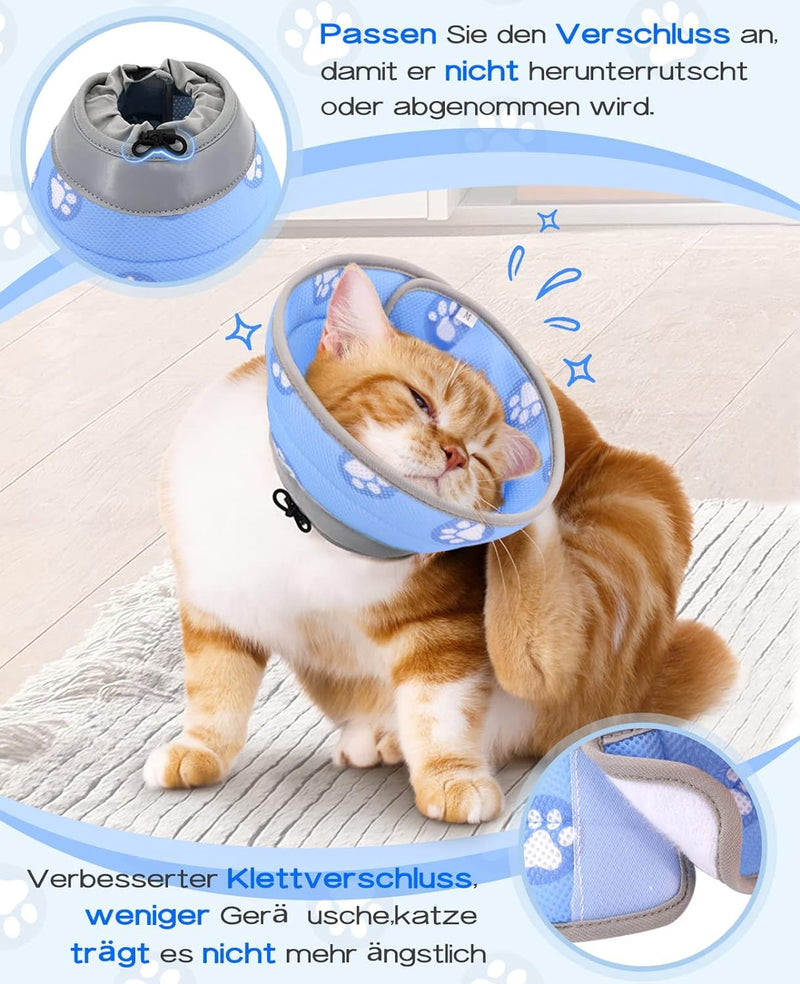 Cat collar, cat collar, collapsible soft protective collar cat collar, cat collar for operations and after injuries, cat collar to prevent wound leakage - BeesActive Australia