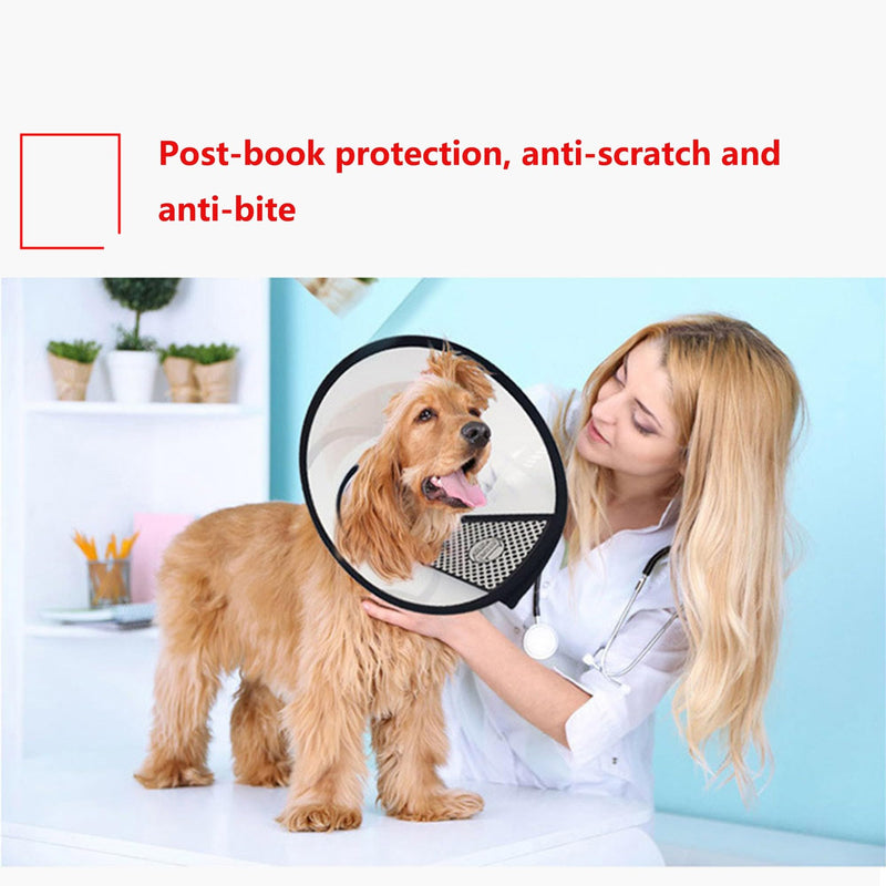 JIAMIAN Dog Cone Collar, Adjustable Pet Collar Anti-Bite Leak Wound Cone Healing Protective Collar, Elizabethan Collar Protective Collar Large Dog (Neck Circumference: 22-30cm) Neck:22-30cm - BeesActive Australia