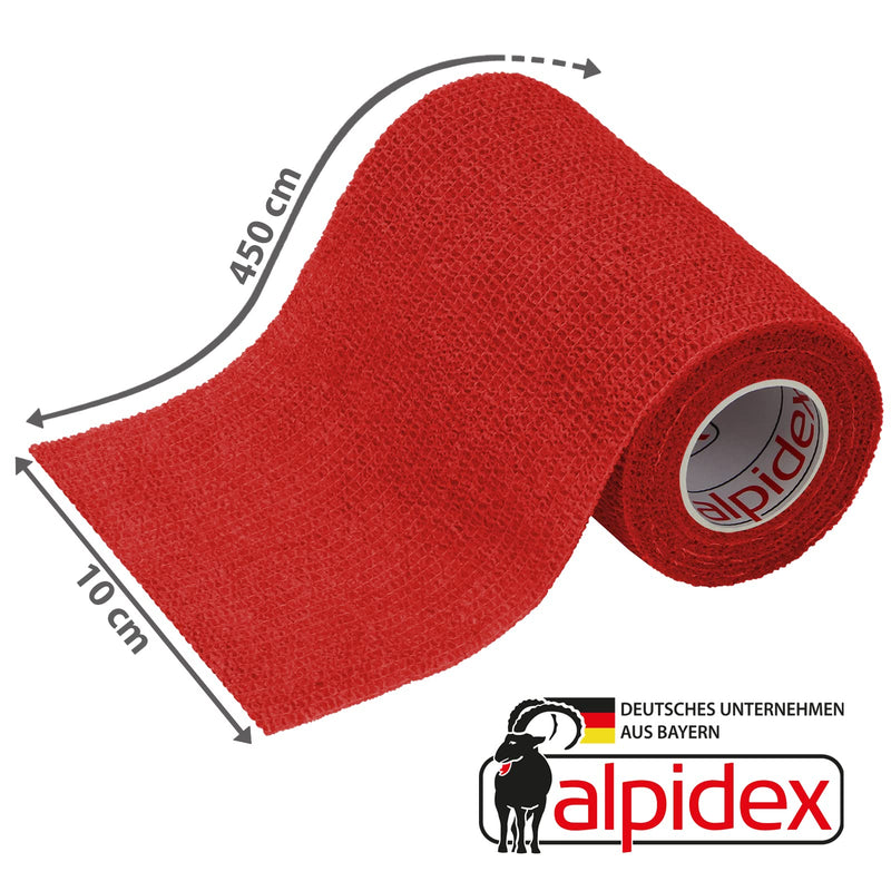 ALPIDEX 12 rolls of adhesive bandage 10 cm x 4.5 m self-adhesive bandage pet bandages fixation tape sports vet wrap tape self-adhesive, colour: colorful - BeesActive Australia