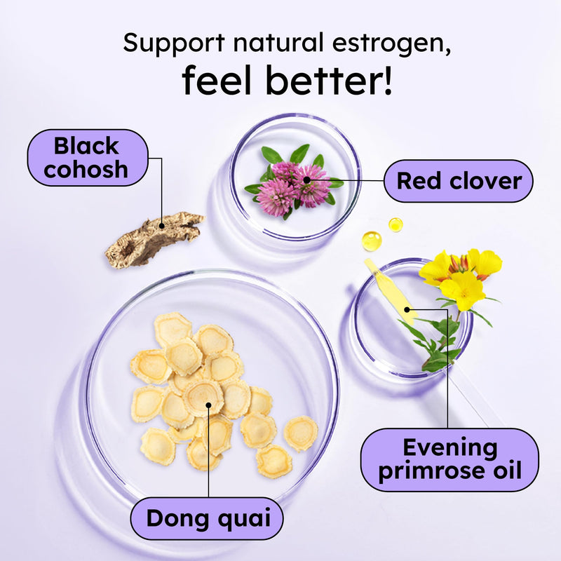Proov - Boost Supplement for Women - Promotes Estrogen Production - Fertility & Menopausal Support for Women - Hormonal Balance - Evening Primrose Oil Red Clover, Dong Quai, Black Cohosh - 30 Capsules - BeesActive Australia