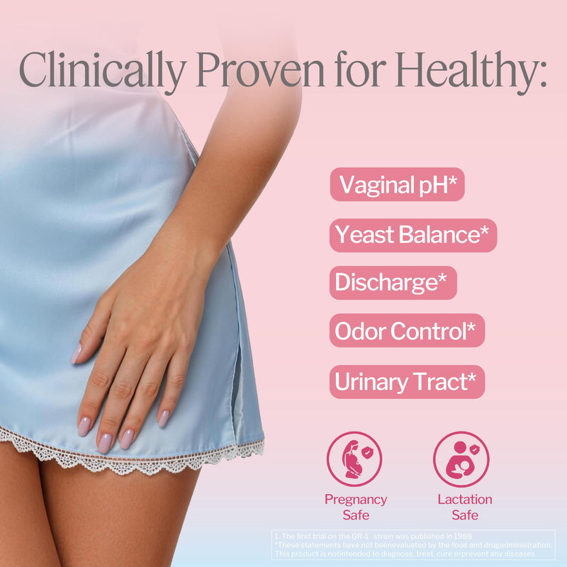 Life-Space Vaginal Probiotic Women's Microflora pH Balance ClinicallyTested | 60-day supply, probiotics for women, 6.3B CFU 6 strains, healthy odor, yeast, discharge, Lactobacillus rhamnosus GR-1, RC-14 A- Women's Vaginal Probiotic 60 Count (Pack of 1)