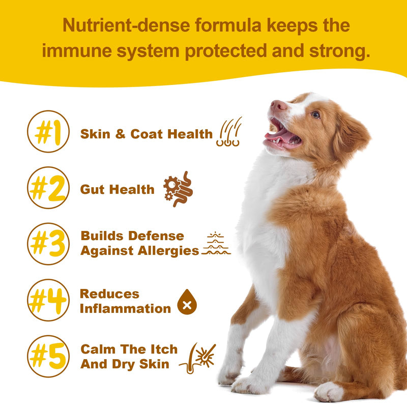 Allergy & Immune Support for Dogs Anti-Itch - Provide Seasonal Allergy Relief, Dog Probiotics for Itchy Skin, Ears, Eyes, and Stops Paw Licking - 90 Soft Chews