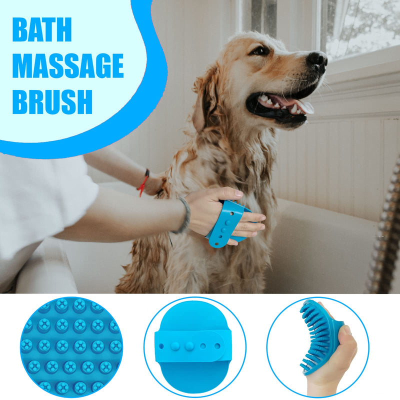 Dog Grooming Kit - 5 Pieces: Slicker Brush, Shedding Brush, Puppy Brush, Flea Comb, and Detangler Hair Brush Set in Blue B-Blue 5 Kits - BeesActive Australia