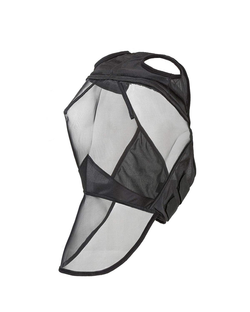 Harrison Howard CareMaster Horse Fly Mask Full Face No Ears Black Small Pony Pony (S) - BeesActive Australia