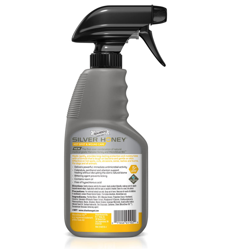 Absorbine Silver Honey Hot Spot & Wound Care Spray Gel for Dogs, Cats, Small Animals, 8oz Bottle - PawsPlanet Australia