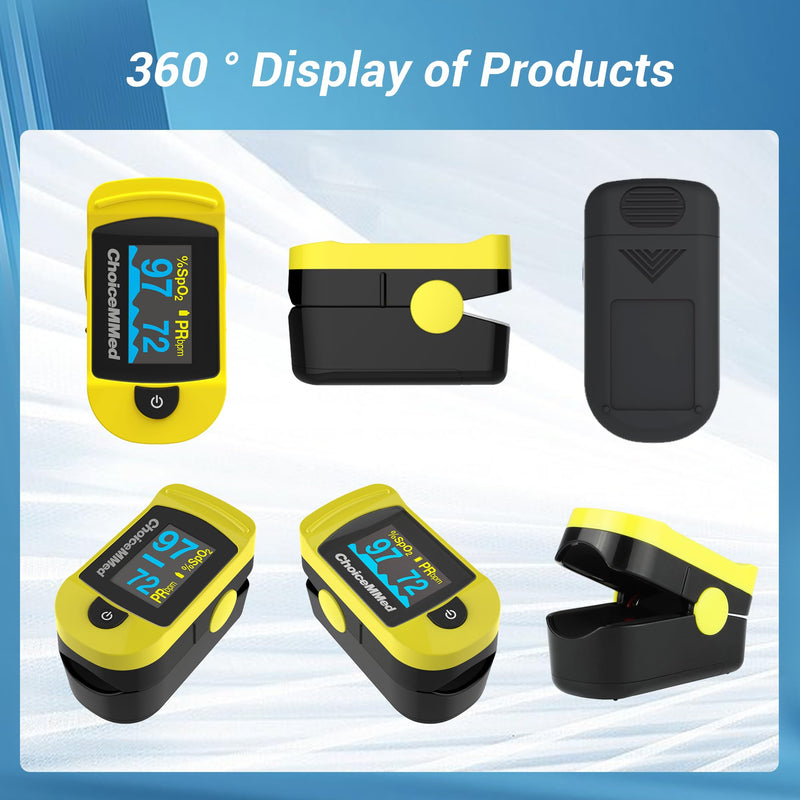 ChoiceMMed C20 Pulse Oximeter - Fingertip Pulse Oximeter Blood Oxygen Saturation Monitor - Large OLED Screen SPO2 Monitor with Lanyard and Carrying Case - BeesActive Australia
