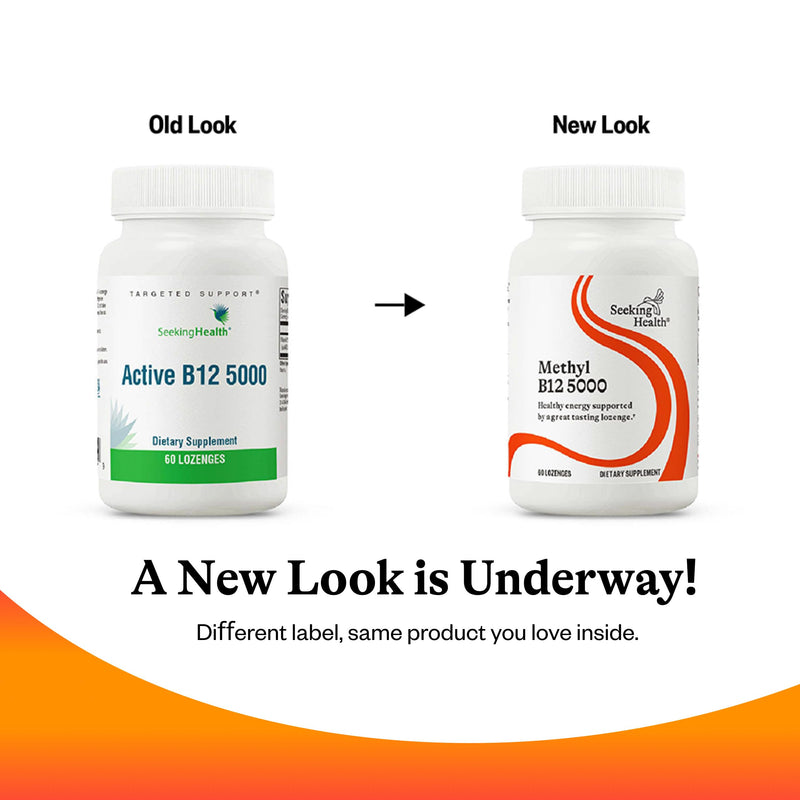 Seeking Health Methyl B12 5000, 5000 mcg B12 as Adenosylcobalamin and Methylcobalamin, Potent Formula Supports Healthy Metabolism, Methylation, Cognitive Health, Vegan and Vegetarian (60 lozenges)*