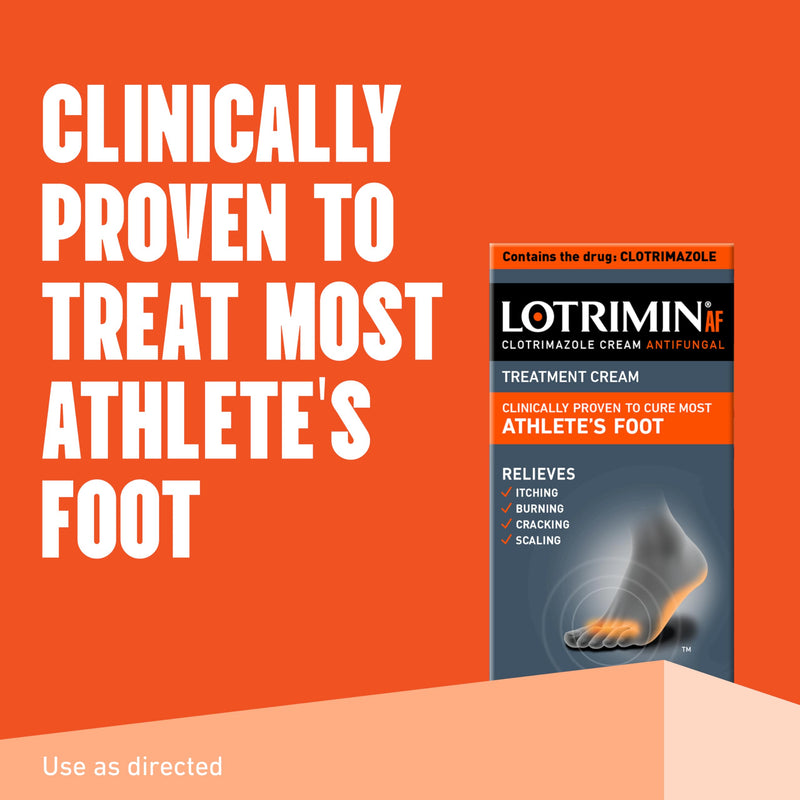 Lotrimin AF Cream for Athlete's Foot, Clotrimazole 1% Antifungal Treatment, Clinically Proven Effective Antifungal Treatment of Most AF, Jock Itch and Ringworm, Cream, 1.1 Ounce (30 Grams) (New Look) 30g - BeesActive Australia