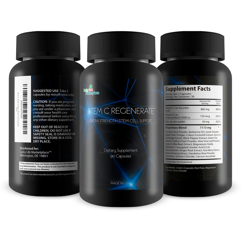 Stem C Regenerate - Natural Stem Cell Support - Help Support Boosted Natural Stem Cells, Aid Reduced Oxidation and Occasional Swelling - Best Stem Cell Supplements Self Proclaimed