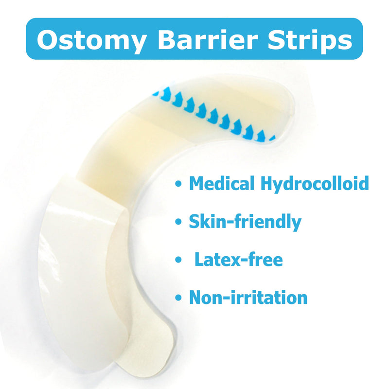 40PCS Ostomy Barrier Strips, Medical Hydrocolloid Ostomy Supplies, Elastic Barrier Strips, Waterproof Leak-Free Skin Adhesive Tapes for Stoma Care - BeesActive Australia