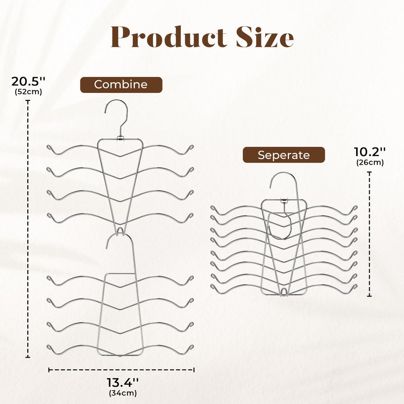 HOUSE DAY Bra Hangers 2 Pack, Tank Top Hangers Space Saving Hanger for Closet Organizers and Storage, Bra Organizer Closet Hanger Space Saver for Camisoles, Bras, Belts, Ties, Scarves, Swimsuits - BeesActive Australia