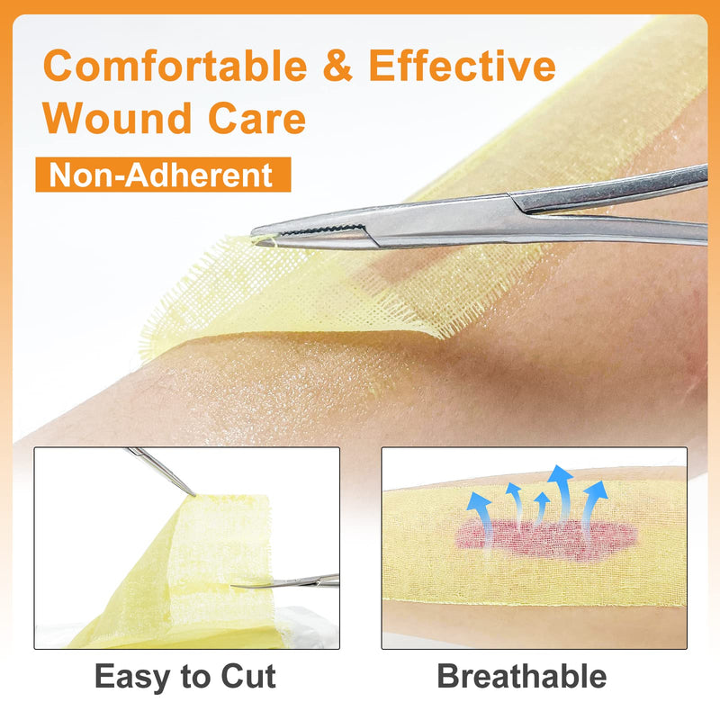 Carbou Medical Xeroform Petrolatum Dressing 5"x9", 25 Individual Pack, Non-Adherent Gauze Pads, Soft Fine Mesh Gauze Patch for Wound Care, Burns, Lacerations, Skin Grafts & Surgical Incisions 5"x9" (Pack of 25) - BeesActive Australia
