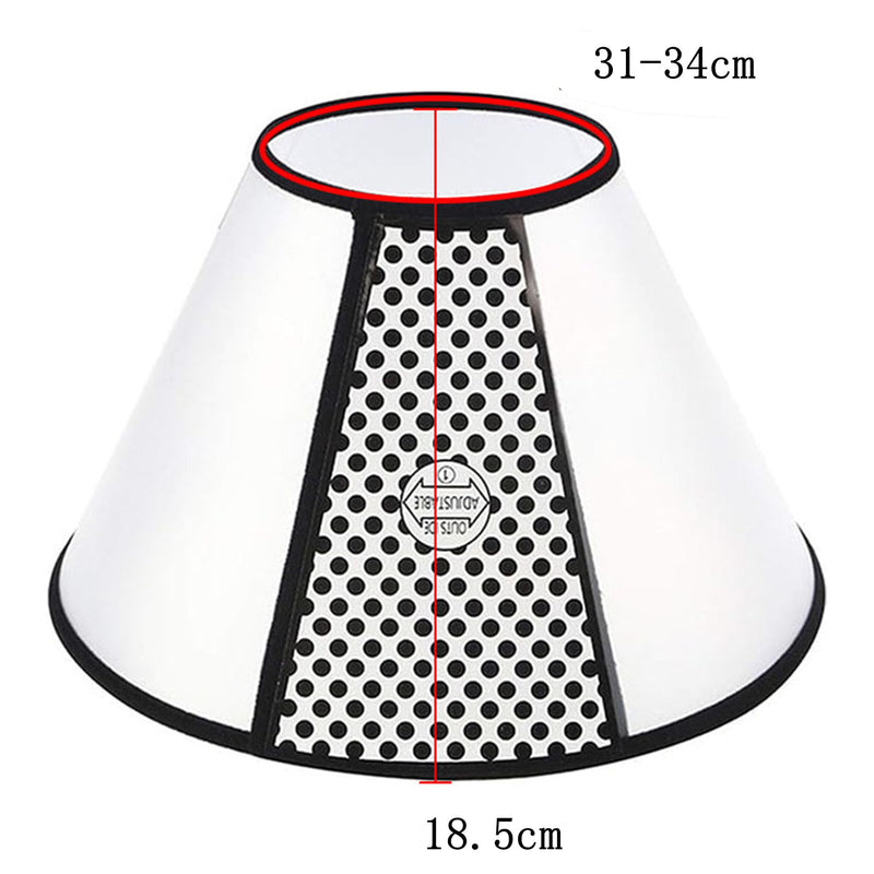 WYFCR Pet Cone Recovery, Large Dog Adjustable Elizabeth Recovery Protective Collar, Anti-Bite Leak Safety Neck Cover, for Post-Surgery Wound Healing, Trimming Nails, (Neck Circumference 31-34cm) Neck Circumference (31-34cm) - BeesActive Australia